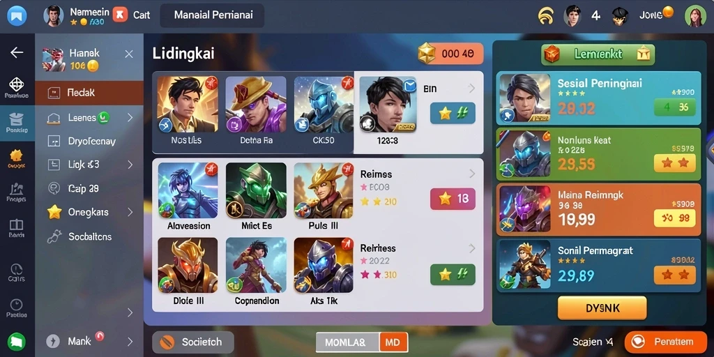Level menantang dengan berbagai rintangan.